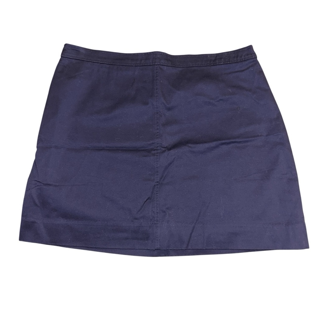 NEW J CREW Natasha Mini Skirt in Stretch Twill Cotton Blend Navy sz 14 - Picture 2 of 5